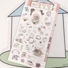 ㊳韓国作家 キャラ 人物 ステッカー シール mering 手帳デコ コラージュのサムネイル