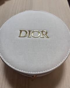 Dior 수량 한정 버니티 원형 케이스 화이트×골드 로고 참신