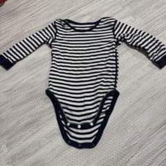 ユニクロ　ストライプ ボディスーツ 長袖