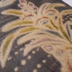 値下げ】O18.【未使用】名古屋帯 濃いグレーに花 ぼかし - メルカリ