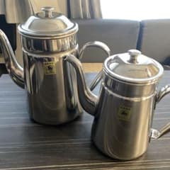 18-8ステンレス レトロ喫茶 ドリップポット ２個のサムネイル