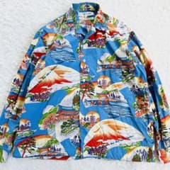 希少 コムデギャルソン 総柄 長袖シャツ シアー レア 柄シャツ S アーカイブ 美品【希少】コムデギャルソンシャツ 和柄 長袖シャツ オープンカラー