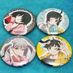 ②シャフト50周年展 物語シリーズ 缶バッジ コレクション 4名分 - メルカリ