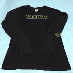 値下 ボルコム ロングTシャツ 黒グリーン Mサイズのサムネイル