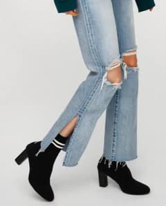 moussy クラッシュ＆サイドスリットデニムのサムネイル