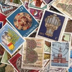 おしゃれな外国切手 ルクセンブルク 35種 35枚 海外切手 紙もの 古切手