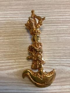 チベット密教 新品 》 カルタリ 金メッキ 龍 金剛杵 s66 - メルカリ