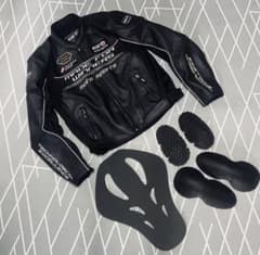 極美品】elfバイクジャケット/LWサイズ/レザージャケット/プロテクター 