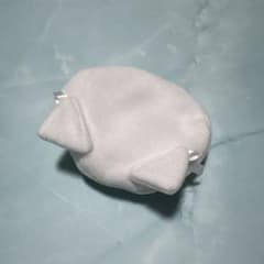 ぬいぐるみ　ぬい服　10cm ニニマル　猫耳　ベレー帽　白のサムネイル