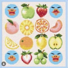 フェイラー ハンカチ ICOCA FRUITS MIX LOVERARY ブルー