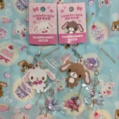サンリオ アクリルチャーム付きストラップ シュガーバニーズ しろうさ 