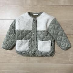 アカチャンホンポ アウター 110 カーキ ボア キルティングのサムネイル