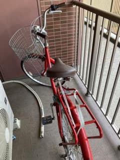 シティサイクル 赤 外装6段変速　LEDライト　26 防犯登録　引き取り限定 シティサイクル 赤 外装6段変速 LEDライト 26 防犯登録 引き取り限定