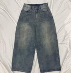 9090 Ninety Girl Logo Buggy Denim Pants♡ 9090 Ninety Girl Logo Buggy Denim Pants - メルカリ