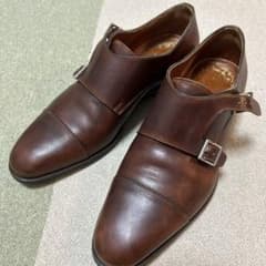 Santoni サントーニ ダブルモンクストラップシューズ 6 1/2 ブラウン
