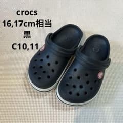クロックス　キッズ ブラック サンダル　16,17cm相当のサムネイル
