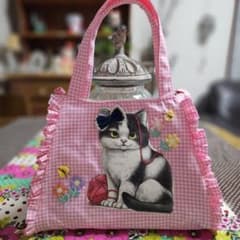 ねことお花と蝶トートバッグ コヤンイサムチョン - メルカリ