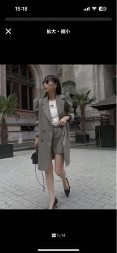 【Ameri vintage】CHECK JACKET MINI DRESSのサムネイル