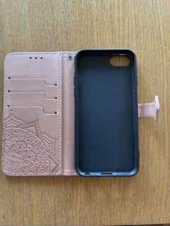 手帳型スマホケース ピンク カードポケット付き iPhone SE第2世代のサムネイル