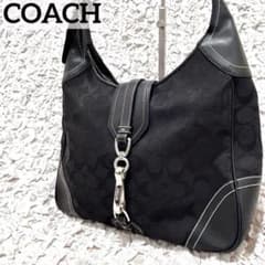 美品 COACH コーチ シグネチャー ショルダーバッグ 8K03 ソーホー 