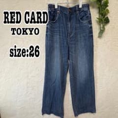 レッドカード デニムパンツ カットオフ ウエストゴム 26 インディゴブルー