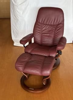 そら様 EKORNES 本革 リクライニングチェア オットマン付 ボルドー そら様 EKORNES 本革 リクライニングチェア オットマン付 ボルドー