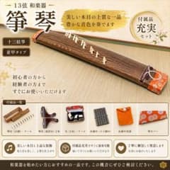 付属品充実✨送料無料✨十三弦 琴 和楽器 蒔絵 すだれ掘り 185cm 並甲