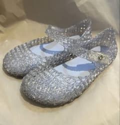 BREEZE シルバー 水色 ラメ サンダル 19cmのサムネイル