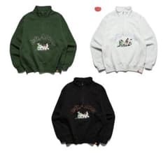 Left Alone(レフトアローン)⚫︎COW HALF ZIP SWEAT - メルカリ