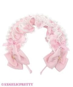 Angelic Pretty♡dolceフリルカチューシャ ピンク - メルカリ