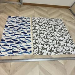 クジラ柄＆パンダ柄 生地 はぎれセットのサムネイル