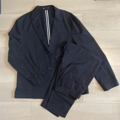 ZARA　シアサッカー　スーツセットアップ　ストライプ　XL ウエスト92cm ZARA ブラック シアサッカースーツセットアップ洗える 上XL 下L - メルカリ