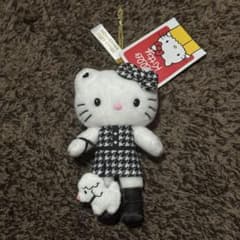 ハローキティ展 ぬいぐるみホルダー 千鳥格子 - メルカリ