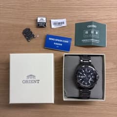 Orient クロノグラフ 防水 腕時計 TT0Y-D0-B ブラック クォーツ - メルカリ