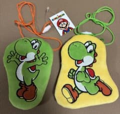 値下げ！スーパーマリオ　ヨッシー がま口 ネックポーチ 2点セットのサムネイル