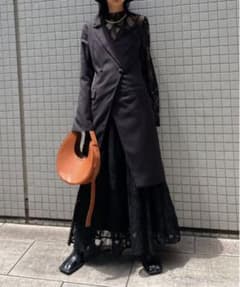 UND SUIT DOCKING LACE DRESS ブラック 黒のサムネイル