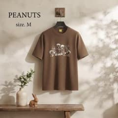 SNOOPY 스누피 티셔츠 M 뮤지엄 도쿄 양면 프린트 차 상태좋음