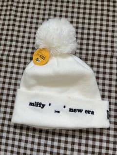 NEW New Era miffy 니트 모자 키즈 화이트