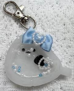 ハンドメイド シマエナガ シャカシャカキーホルダー - 4