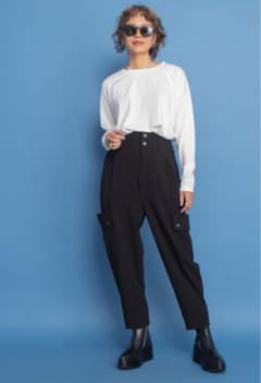 ヨーコモリモト モード＆カジュアルワイドテーパードパンツ 新品 