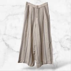 【relumeジャーナルスタンダード】カジュアルワイドパンツ ストライプ(38)