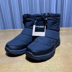 ノースフェイス ヌプシ ブーティ ウォータープルーフ ロゴ ショート ブーツ 黒のサムネイル