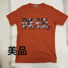 DIESEL カモフラロゴ Tシャツ オレンジのサムネイル