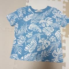 H&M リーフ柄 Tシャツ ブルー 98/104のサムネイル