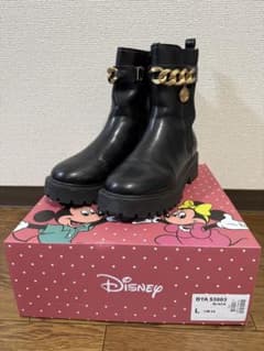 Disney ブラック サイドゴアブーツ Lサイズのサムネイル
