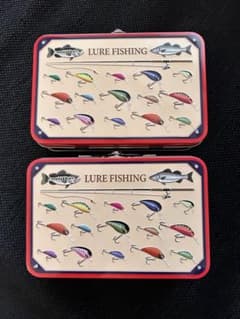 ルアー缶2個セット　ルアーケース　エウレカ　菓子缶　釣り　魚　フィッシングのサムネイル