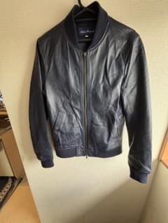 Urban Research ネイビー レザージャケット 38のサムネイル