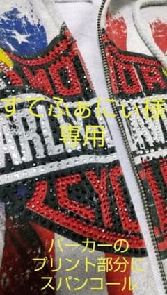 パーカーHARLEY DAVIDSONロゴ キラキラのスパンコールありのサムネイル