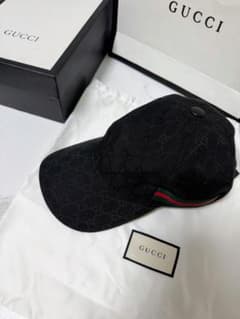 【本日価格✨️】GUCCI GGキャンバス ベースボールキャップ ブラックのサムネイル