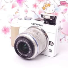 ❤️Wi-Fi送信出来ます❤️オリンパス E-PL1s ホワイト　レンズセットのサムネイル